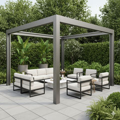 Trex® Outdoor Pergola Kit – Modern Aluminum Finish