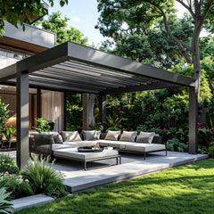 Trex® Outdoor Pergola Kit – Modern Aluminum Finish