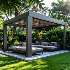 Trex® Outdoor Pergola Kit – Modern Aluminum Finish