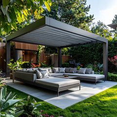 Trex® Outdoor Pergola Kit – Modern Aluminum Finish