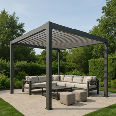 Trex® Outdoor Pergola Kit – Modern Aluminum Finish